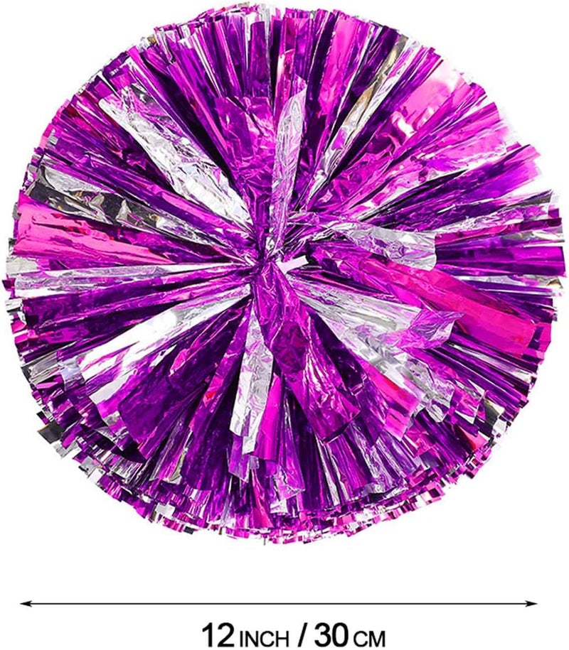 WOPARTY Cheerleading Pom Poms with Baton Handle - Image 2
